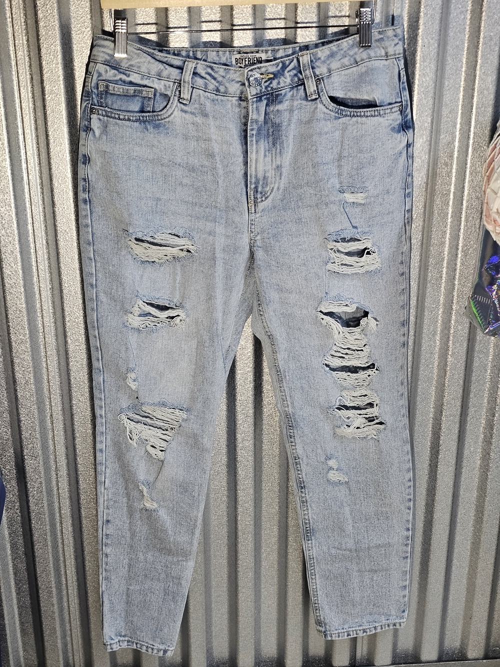 refuge Distressed Light Blue Boyfriend Jeans